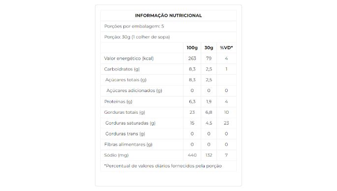 Cream Cheese 150g nutri