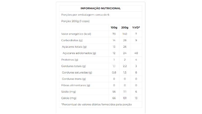 Bebida láctea fermentada com preparado de morango 1250g nutri