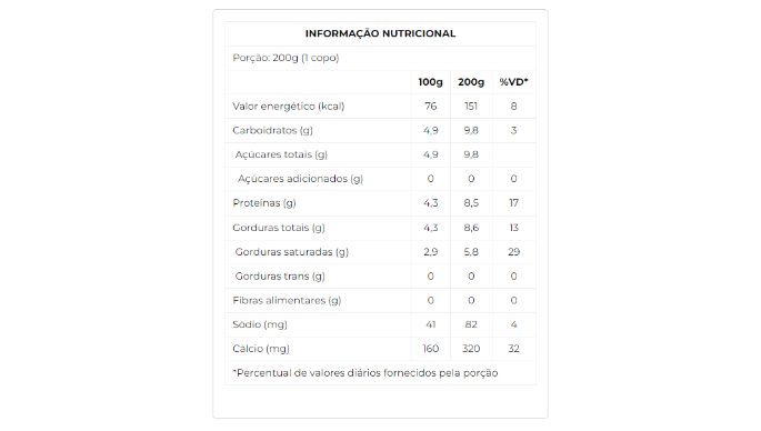 Iogurte Natural Integral 480g nutri