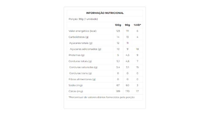 Iogurte grego de frutas vermelhas 90g nutri