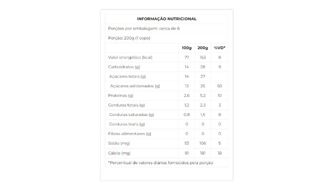 Iogurte parcialmente desnatado com preparado de coco 1250g nutri