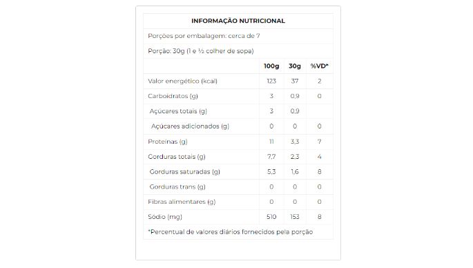 Creme de Ricota Light nutri