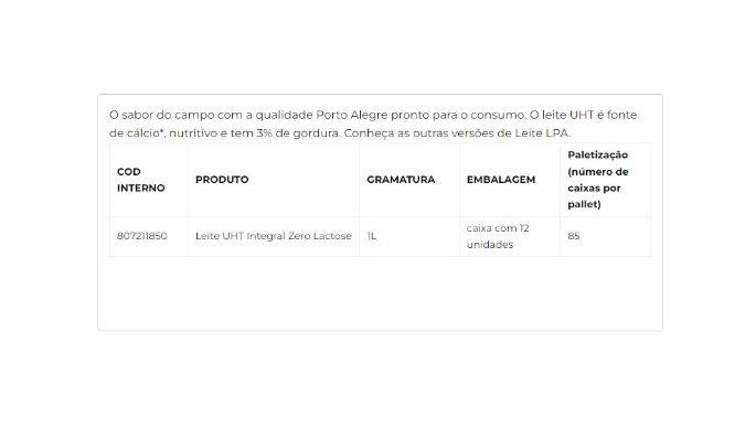 Leite UHT Integral Zero Lactose cliente