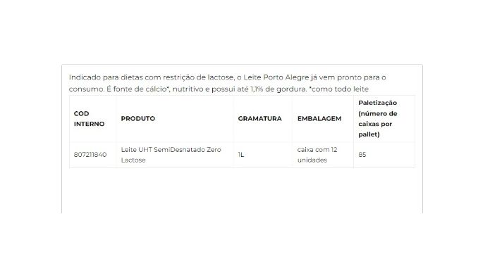 Leite UHT Semidesnatado Zero Lactose cliente