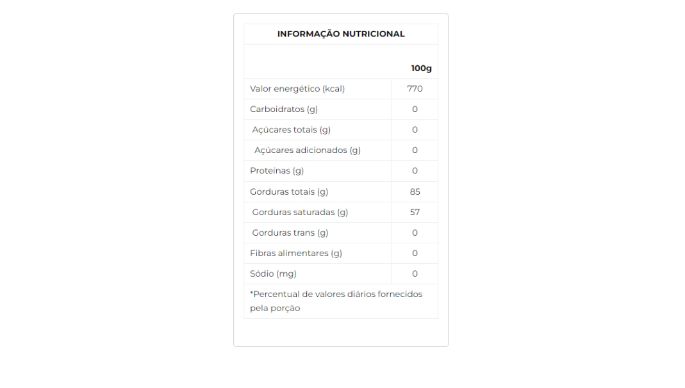 Manteiga de Primeira Qualidade sem Sal 5kg nutri