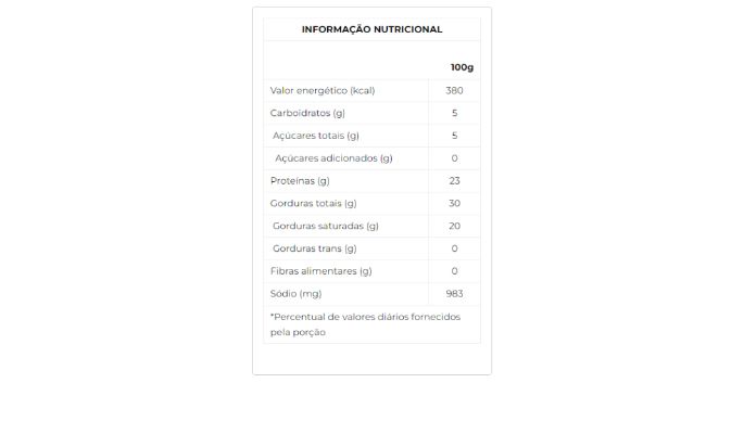 Queijo Coalho Barra nutri