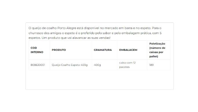 Queijo Coalho Espeto cliente