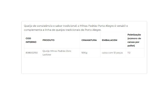 Queijo Minas Padrão Zero Lactose cliente