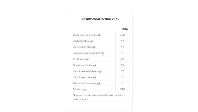 Queijo Mussarela 6kg nutri