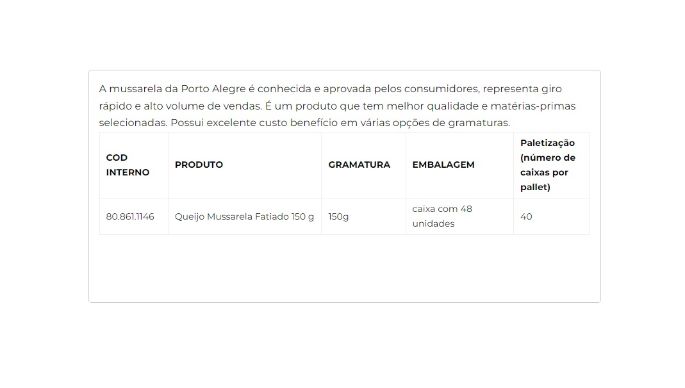 Queijo Mussarela Fatiado 150g cliente