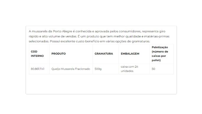 Queijo Mussarela Fracionado 500g cliente