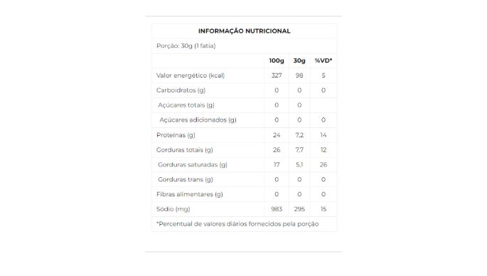 Queijo Prato 3kg nutri