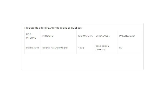 Iogurte Natural Integral 480g cliente