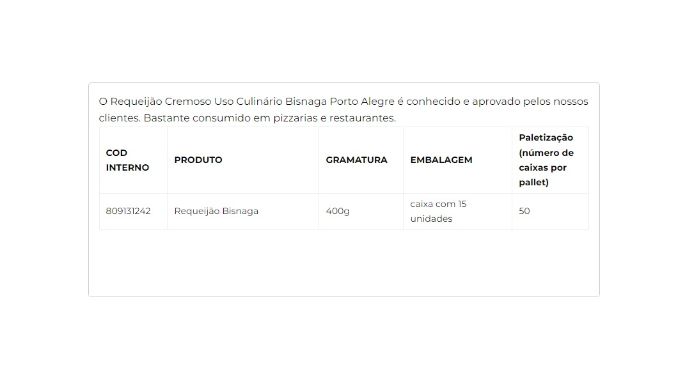 Requeijão Cremoso Uso Culinário Bisnaga 400g cliente