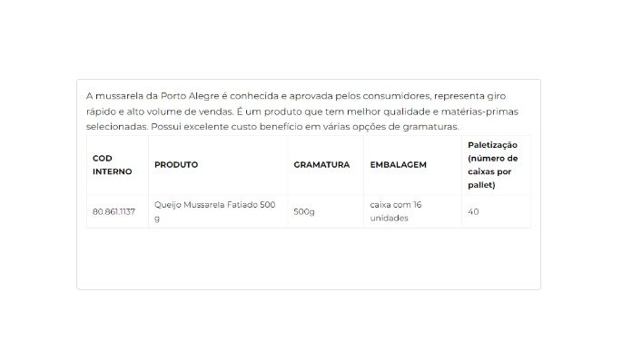 Queijo Mussarela Fatiado 500g cliente