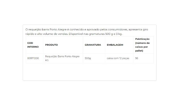 Requeijão Barra 500g cliente